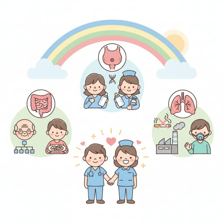 大腸癌、乳癌、肺癌的高風險族群特徵