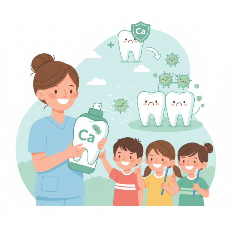 兒童健齒噴霧真的有用嗎？專業解析「含鈣+降壞菌」防蛀的 2 大關鍵。