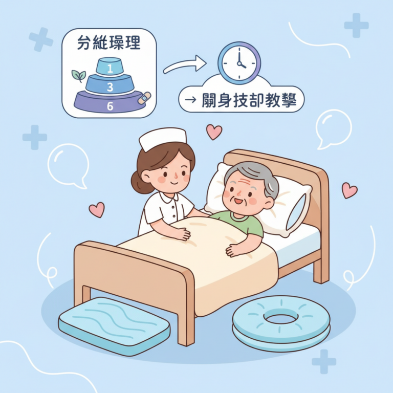 壓瘡照護,長輩臥床壓瘡 (褥瘡) 怎麼辦？2026 最新分級處理、減壓墊選擇與翻身技巧教學