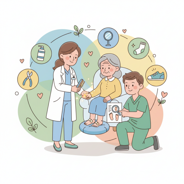 糖尿病足,2026 糖尿病傷口護理 5 步驟：預防截肢風險、正確修剪趾甲與居家足部檢查指南