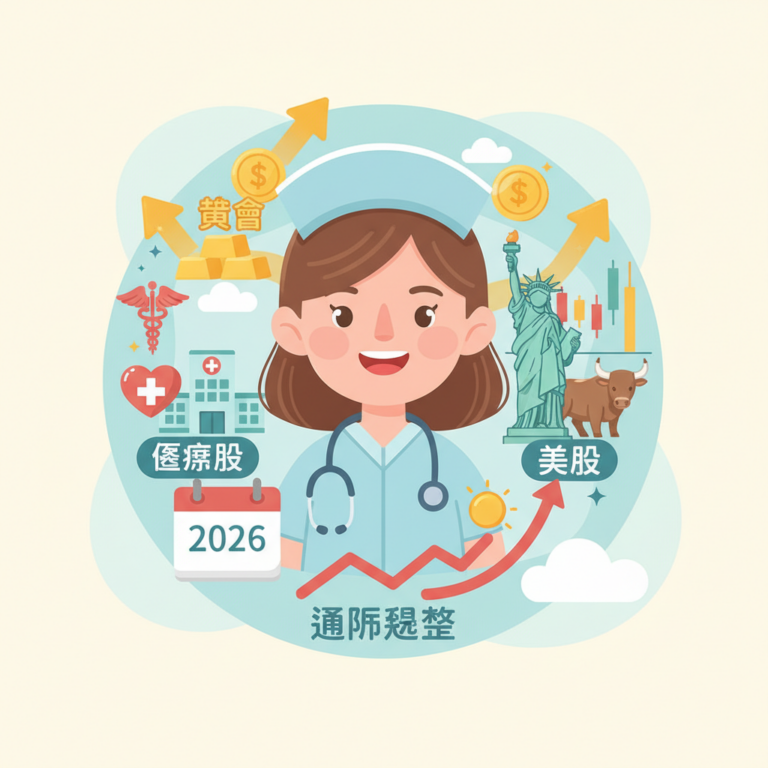 理財規劃,護理師年終獎金理財法：從 2026 通膨趨勢看「黃金、美股、醫療股」資產配置建議