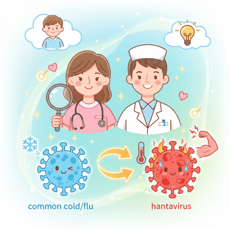 症狀辨識,漢他病毒與感冒/流感怎麼分？2026 專家解析：高燒、肌肉痠痛後的致命轉折點