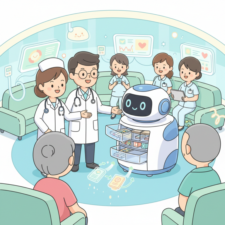 臨床效能,護理工作自動化：2026 智慧發藥機器人如何減輕臨床負擔？,護理自動化、發藥機器人,護理師,降低體力勞動與行政負擔