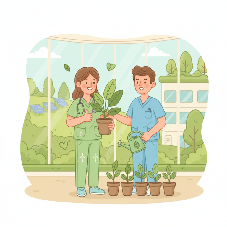 永續醫療,永續醫療 (Green Hospital)：醫師如何在臨床中達成減碳？,綠色醫院、永續醫療,醫師,實踐醫療機構的社會責任