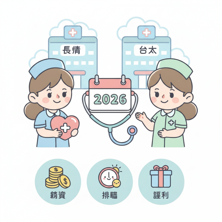 長庚 vs 台大醫院護理師待遇 2026｜薪資、排班、福利完整比較